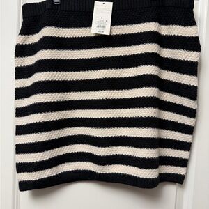 a new day Black and White Striped Pencil Skirt